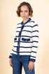 Cardigan rayé boutonné