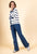 Cardigan rayé boutonné