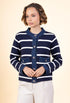 Cardigan rayé boutonné